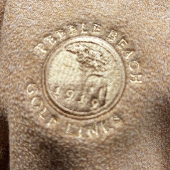 Carnoustie Men's L Pebble Beach Golf Links Tan Quarter Zip Pullover Soft - Picture 3 of 12